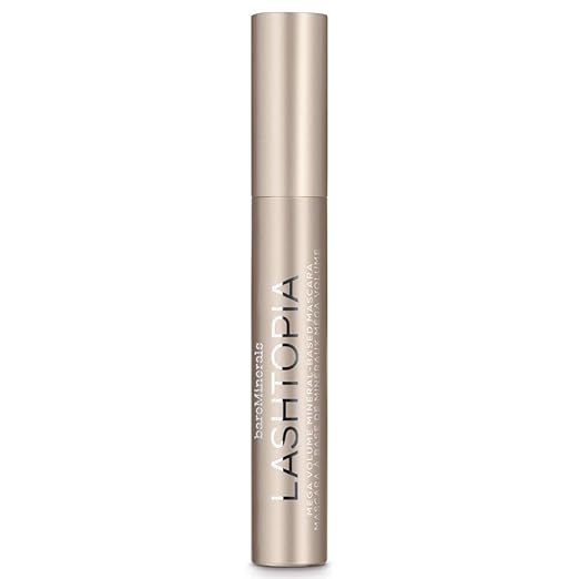 bareMinerals Lashtopia Mega Volume Mineral-Based Black Mascara, 10X More Volume