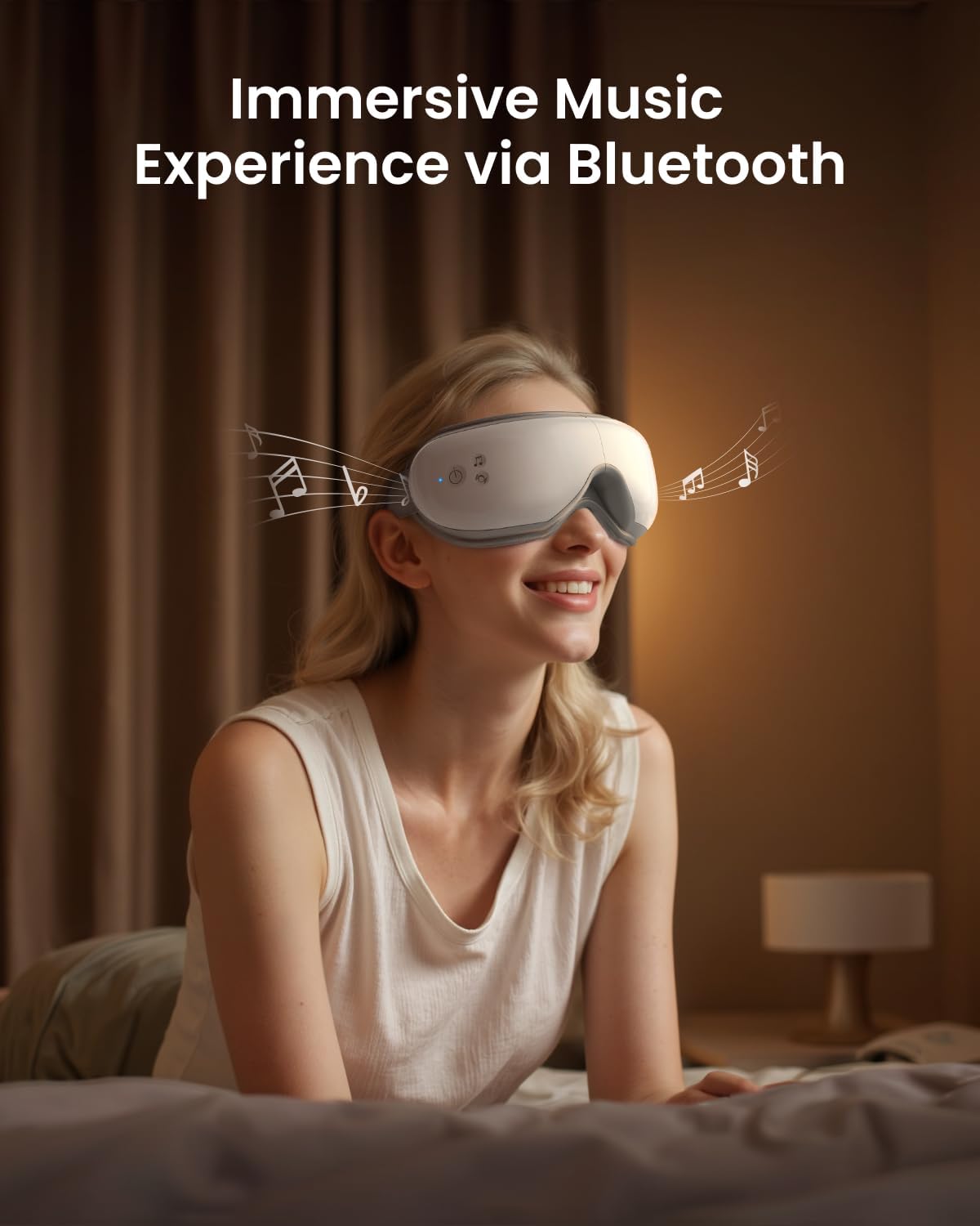 RENPHO Eye Massager with Remote, Heat, Compression, Birthday Gifts for Women Men Her Him, Eyeris 1 Sleep Mask, Headache Massager Scalp for Strain Relief, Migraine Relief, Reduce Stye Eye