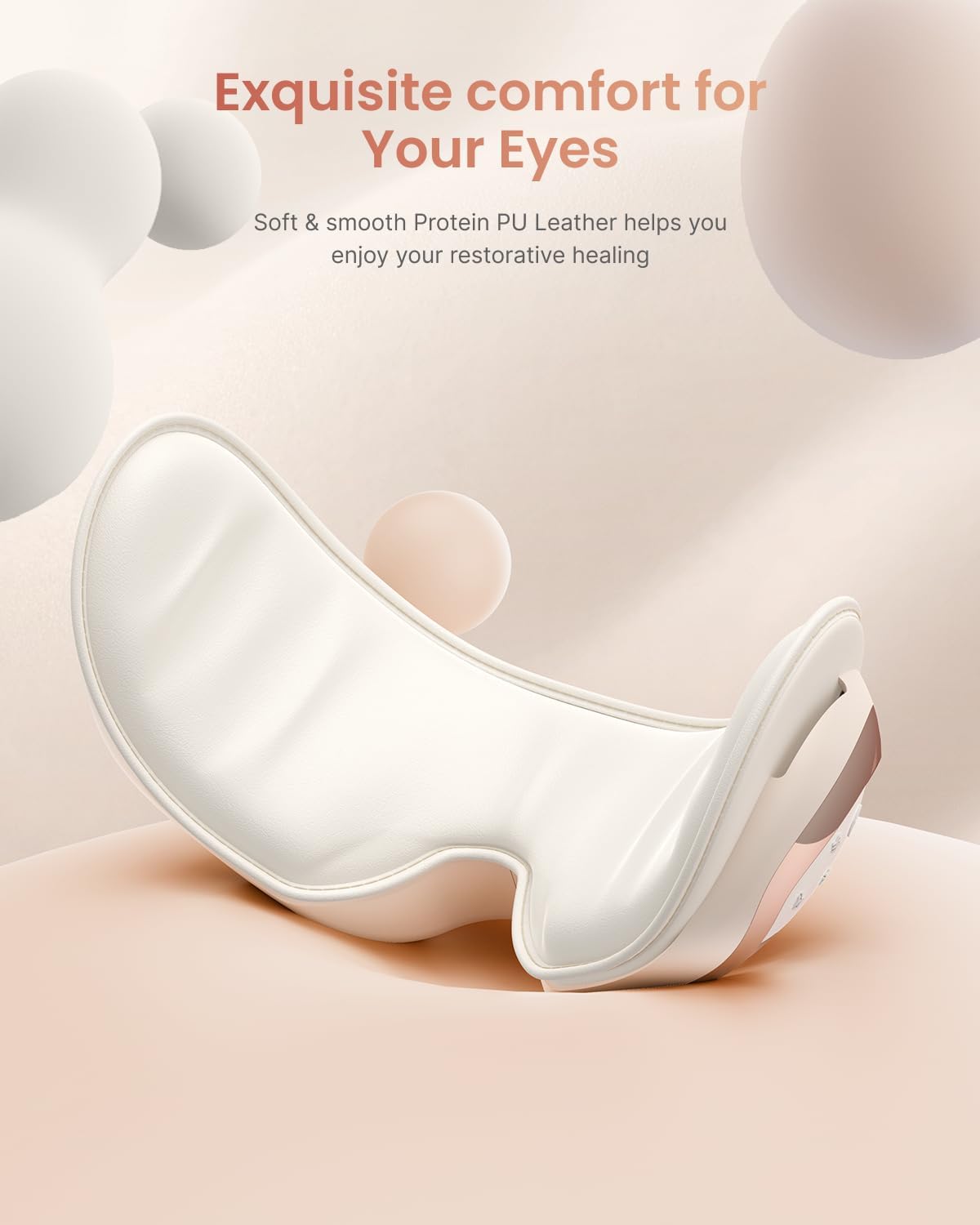 RENPHO Eye Massager with Heat and Cooling, Eyeris 3 Rosé Eye Sleep Mask with Voice Control & Ice Pack, Birthday Gifts for Women/Men/Mom/Dad, FSA Eligible Items, Temple Care Device for Migraine